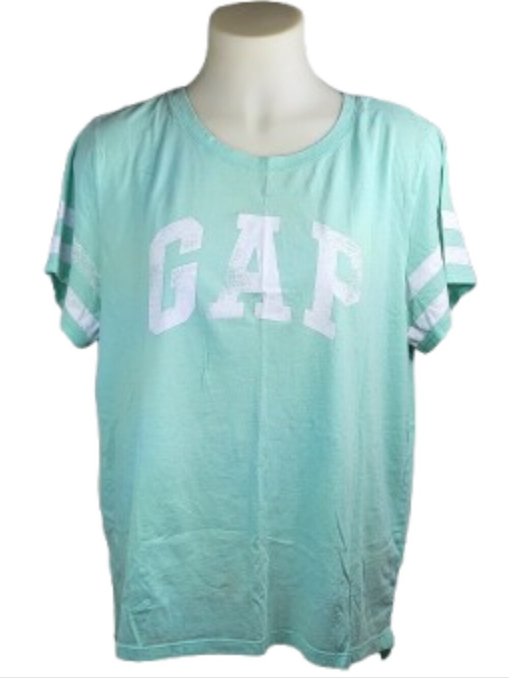 GAP Green White Short Sleeve Top Sz XXL